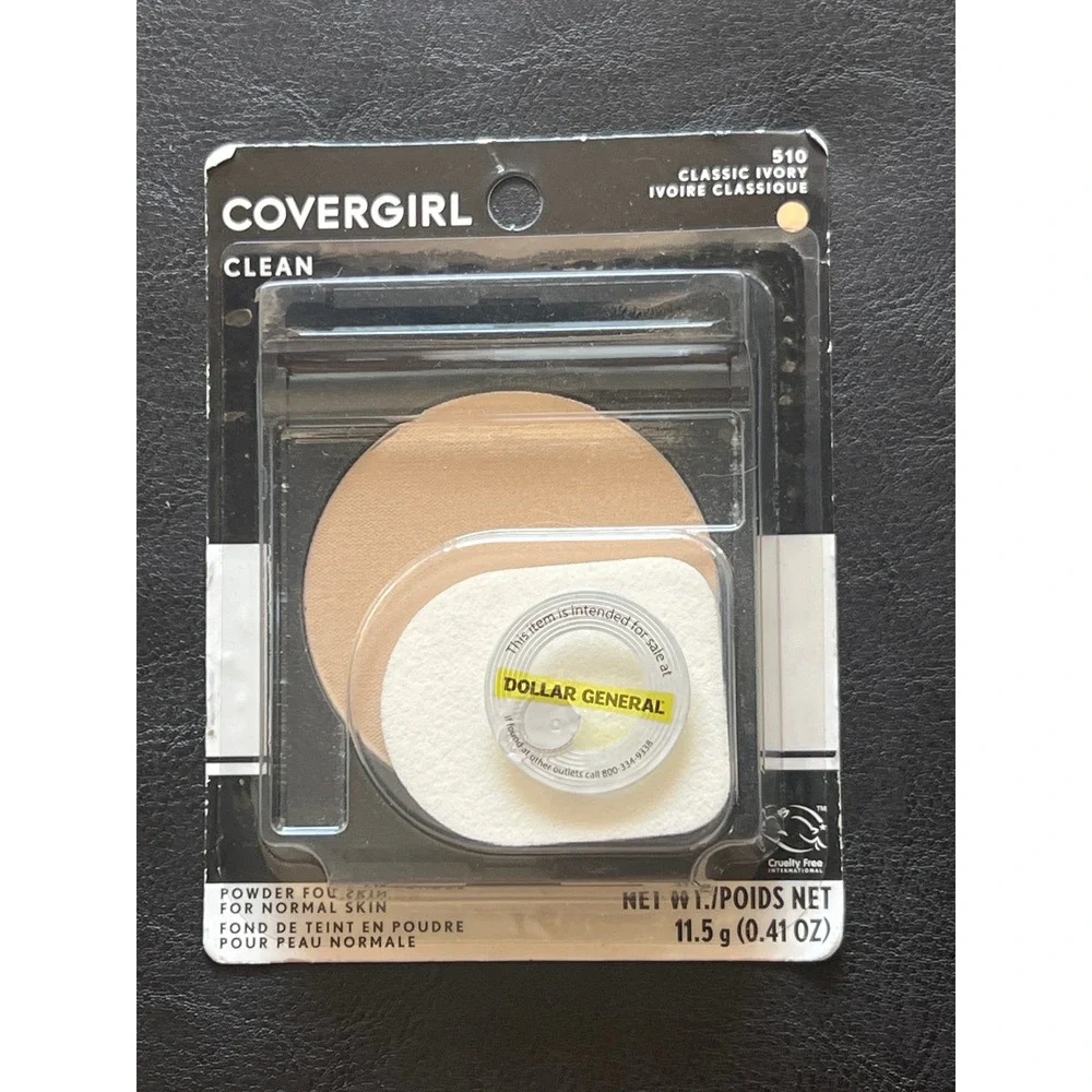 Covergirl Clean Powder Foundation Normal Skin 510 Classic Ivory 0.41 oz New